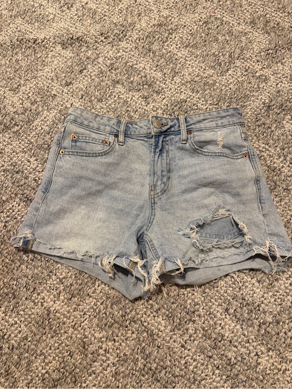 No Boundaries Light Wash Ripped Denim Shorts